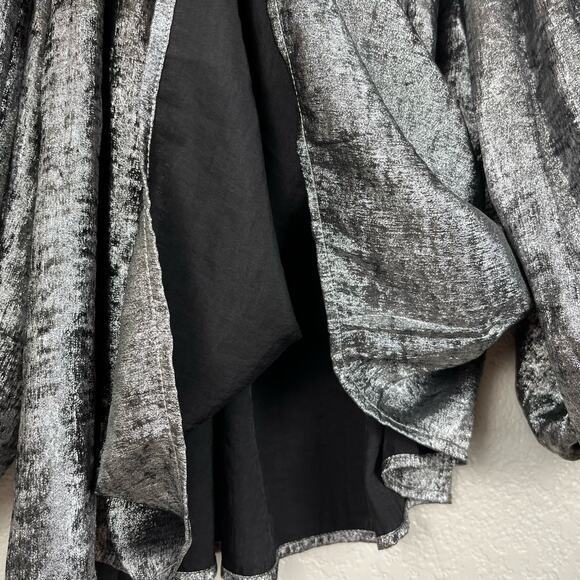 The Great Blouse Womens Size 3 Large Palmette Top Metallic NYE Glam Boho Party - Picture 4 of 7